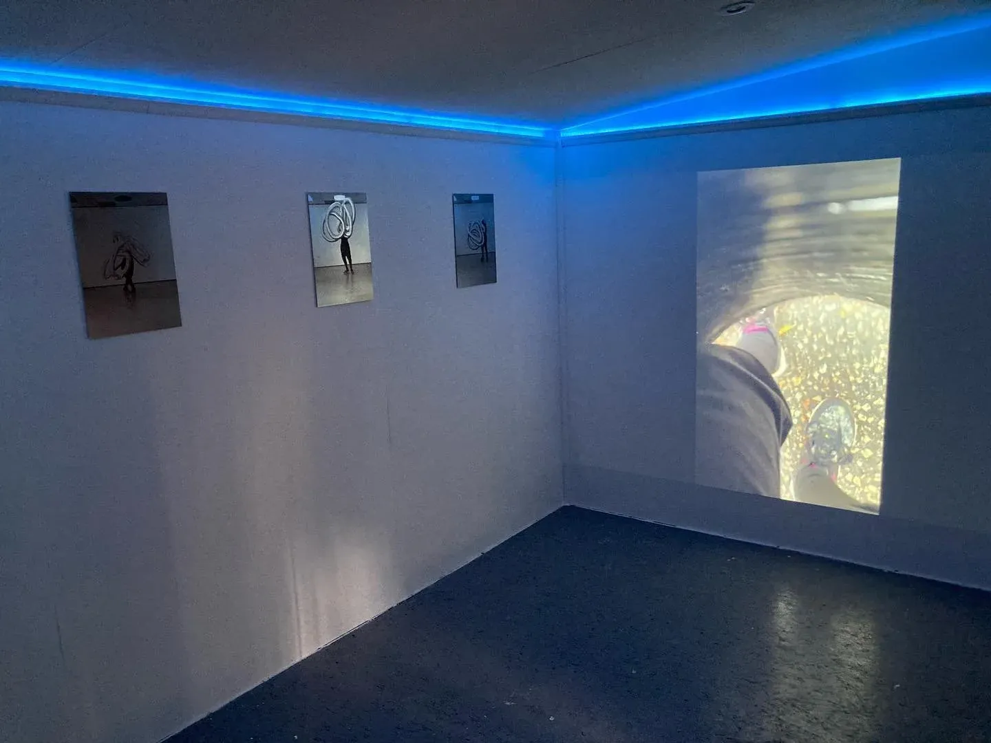 A still from Blue Goggles and Ducting by Katherine Smith