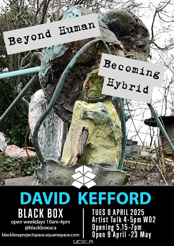 Poster for exhibition Beyond Human: Becoming Hybrid by David Kefford