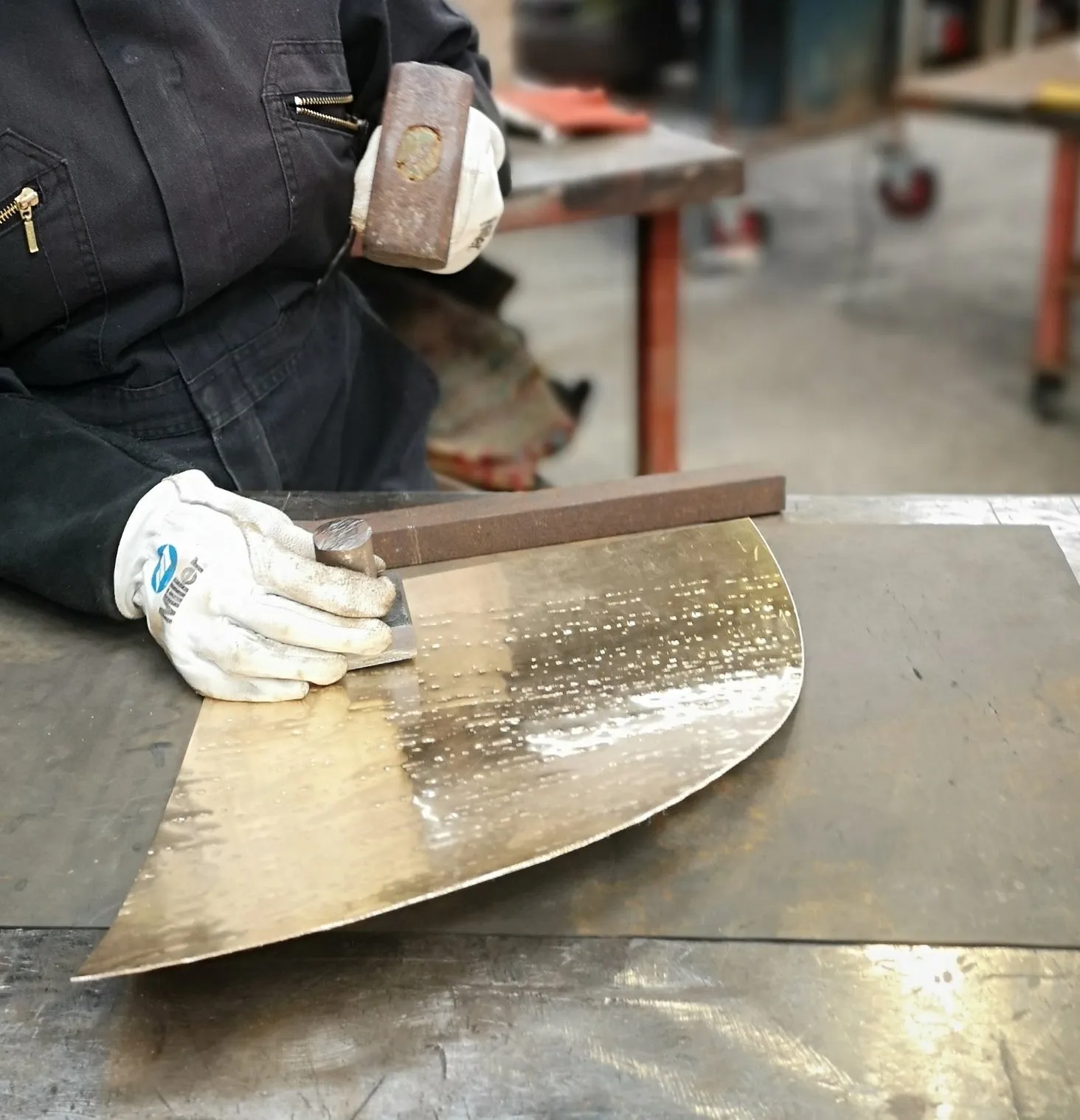 The artist in the studio