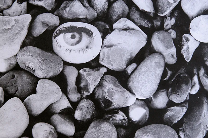 Eye in pebbles
