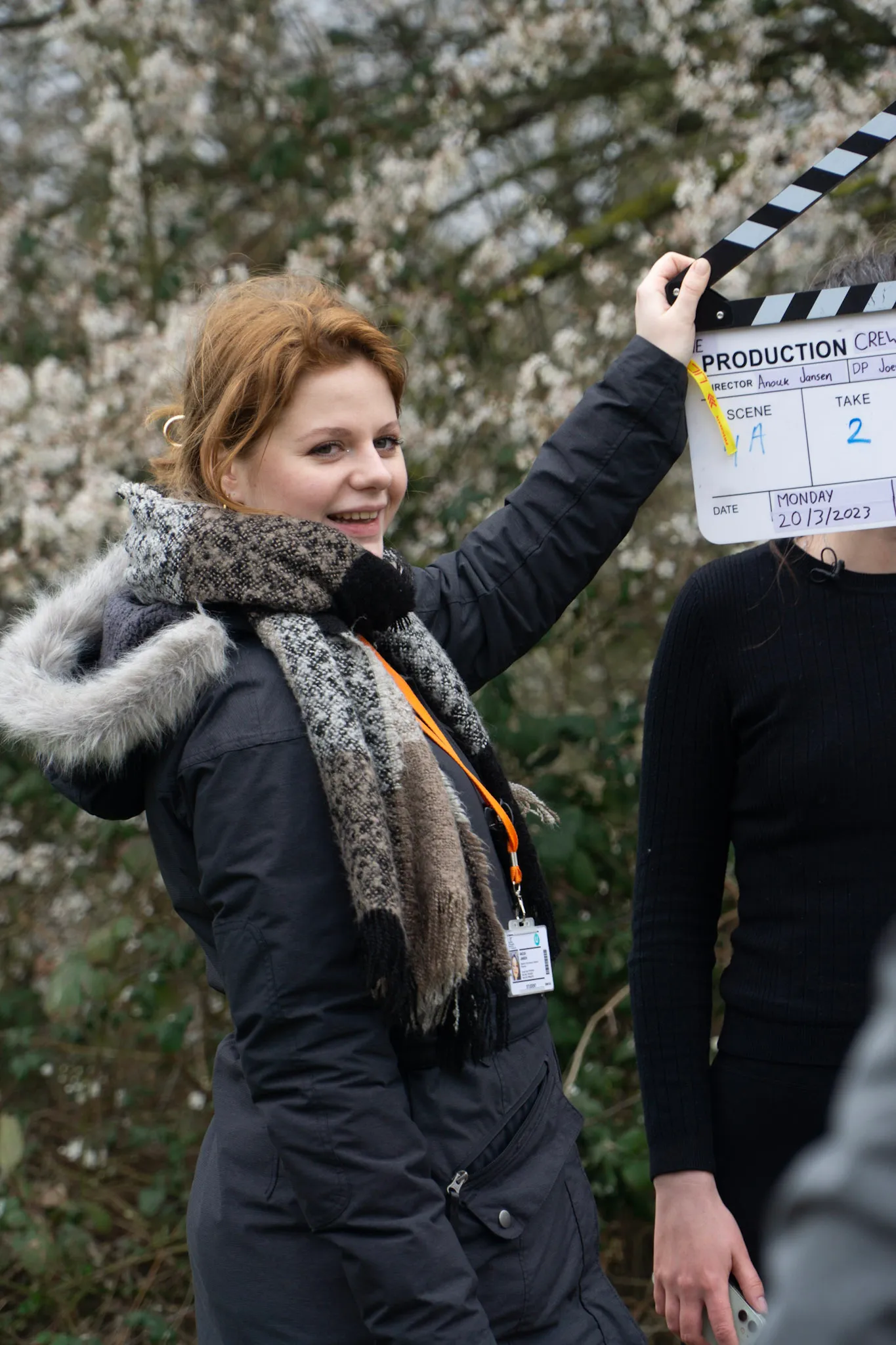 Anouk Jansen directing her final project at UCA. Picture by Ruby Chapman