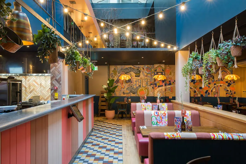 A mural in a Zizzi restaurant by Illustration student Bri Chartrand. Picture by Tony Buckingham.