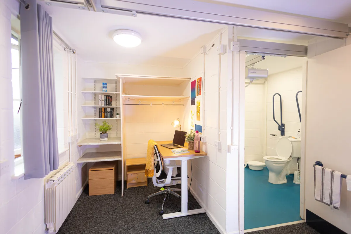 Accessible bedroom, Student Village, UCA Farnham