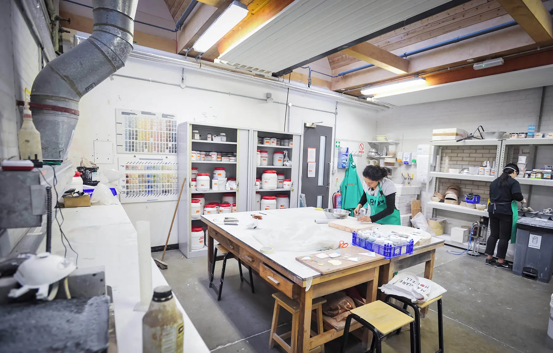 Ceramics glaze room