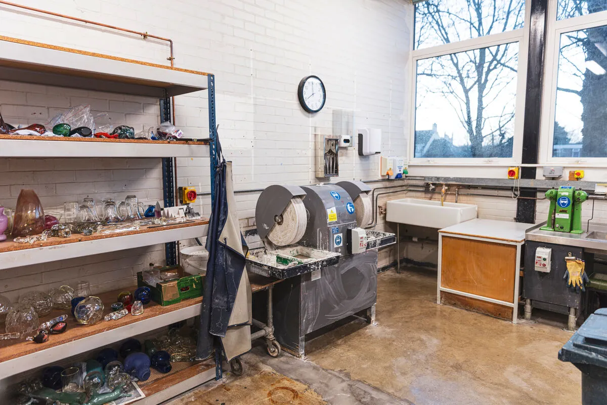 Interior of the Glass Polishing Workshop