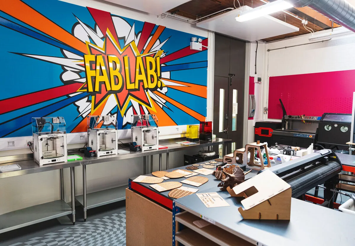 Interior of the Laser Cutting Studio