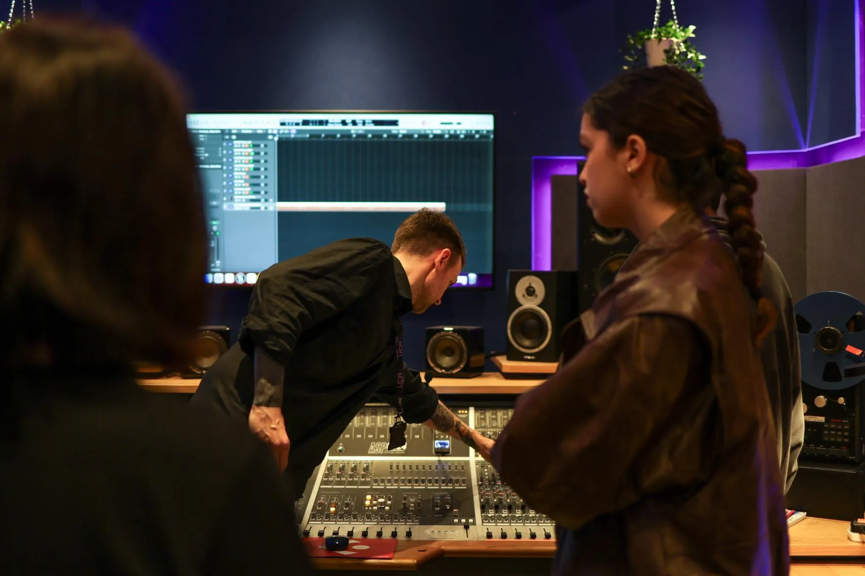 Students working on a composition