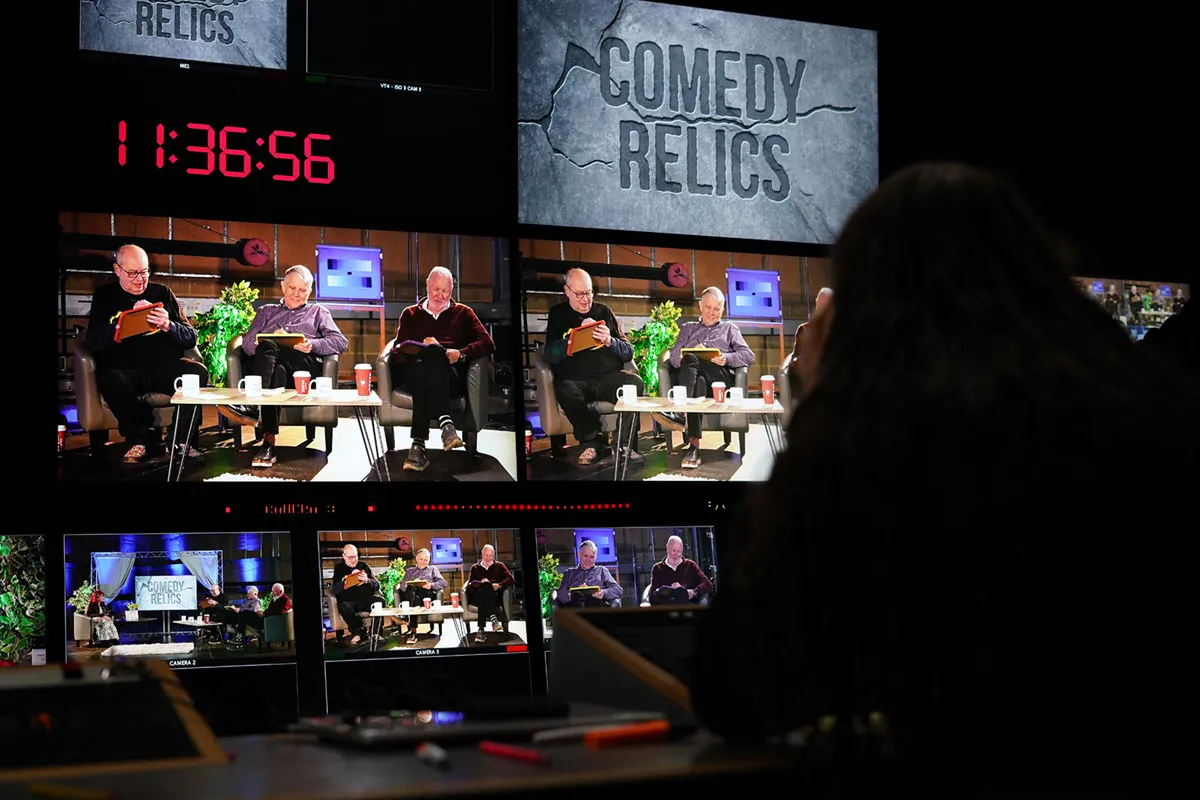 Comedy Relics produced by UCA Television Production students at Maidstone Studio