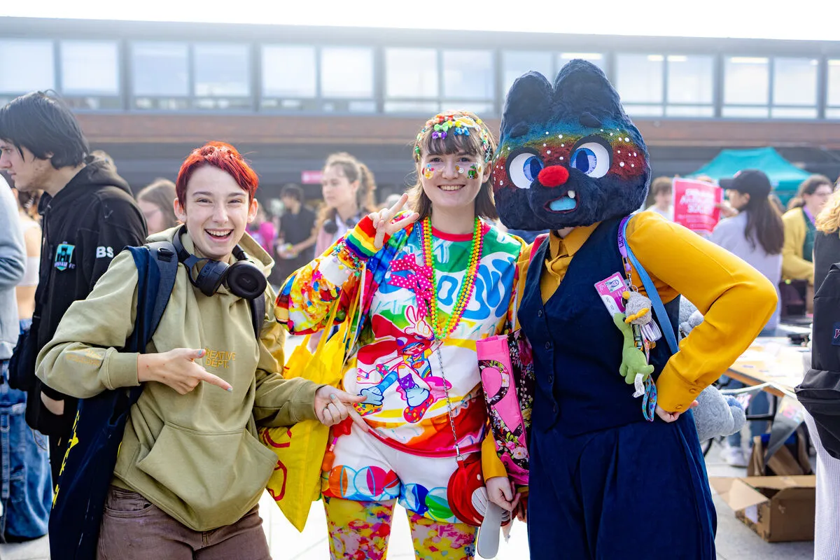 A group of students at the Freshers' Fair