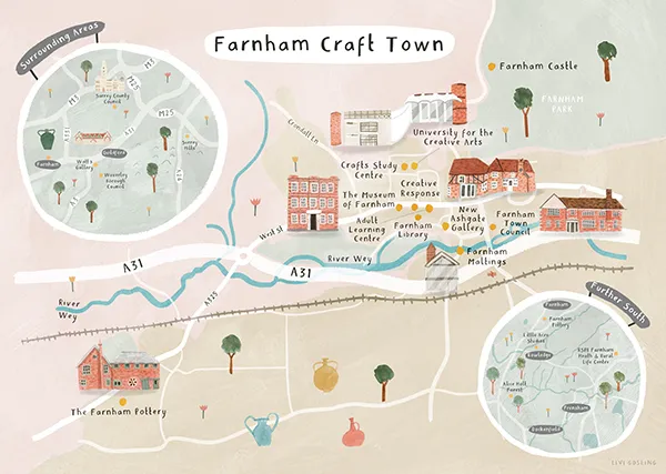Farnham Craft Month, map