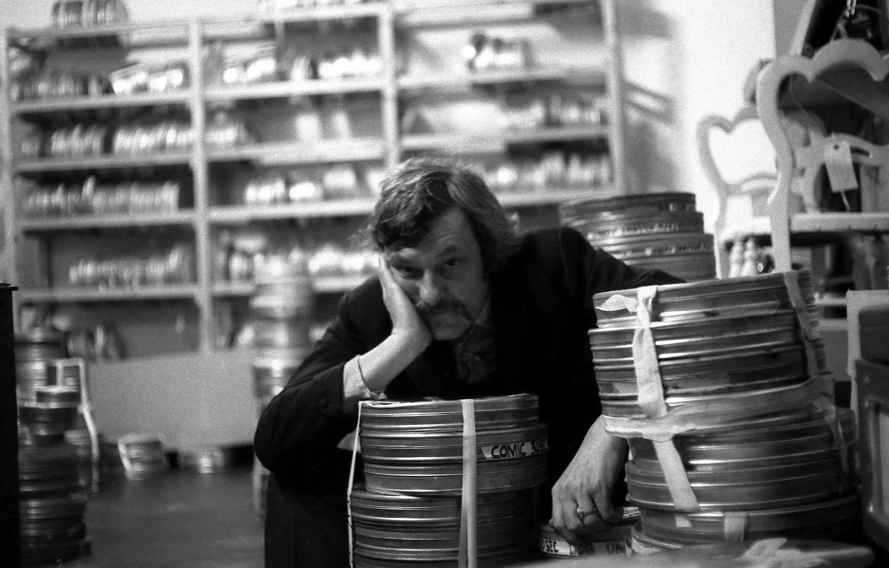 Bob Godfrey in his studio 1970s.  Image Courtesy of Bob Godfrey Collection UCA Archive