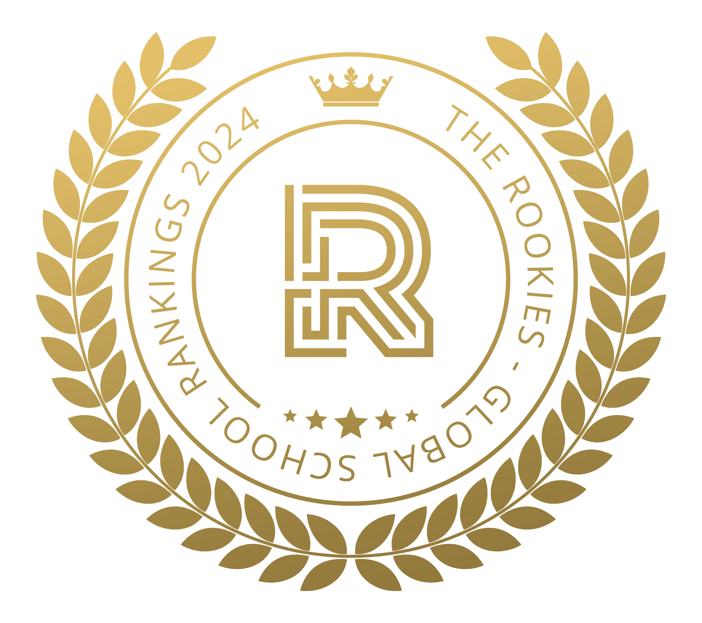 A logo depicting an award by the Rookies, with laurel wreath