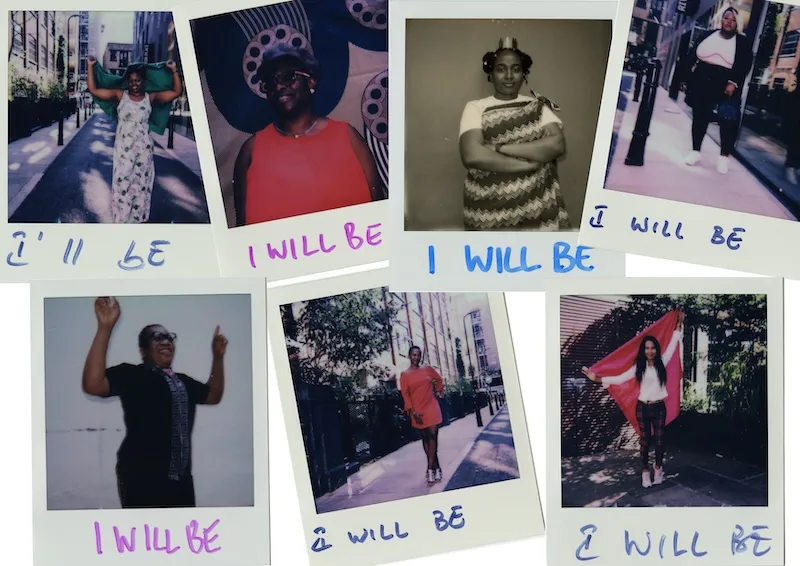 Collage by POITP participants. Image © Ceecee, Miya, Phim, Raolat, Leonelle, Precious, Rella and Rhody. Autograph and Women for Refugee Women. Fast Forward, 2021