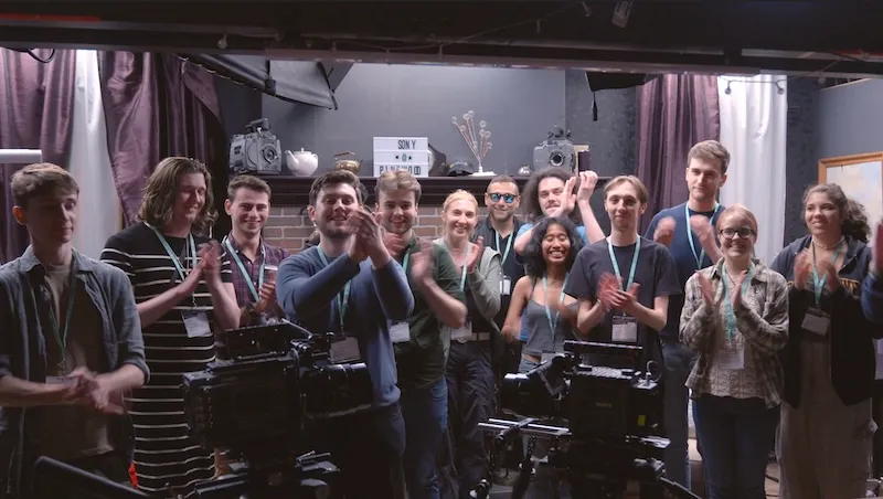 UCA students shooting at the Sony Digital Media Production Centre at Pinewood