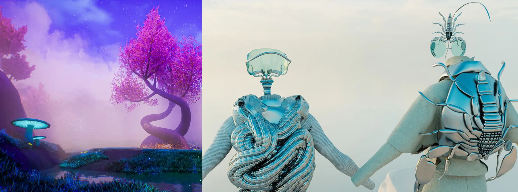 Student work by Iboyla Orcsik and Simran Oswal