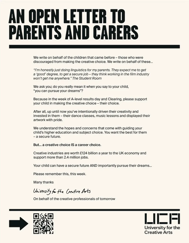 'Open letter to parents and carers'