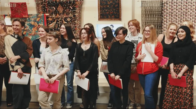 Pupils from Fort Pitt School shocked at Dame Zandra Rhodes surprise appearance on BBC's The One Show copy