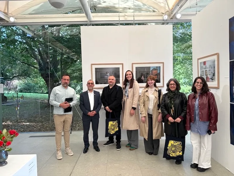 UCA hosts EUNIC EU delegation. UCA's Professor Anastasios Maragiannis, Pro Vice-Chancellor Creative Education, far left.