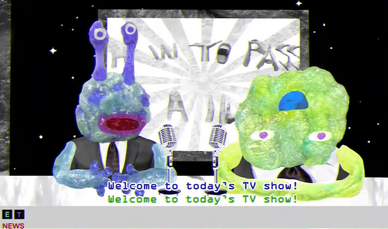 Still from 'How to Pass as a Human' by Duoduo Wang