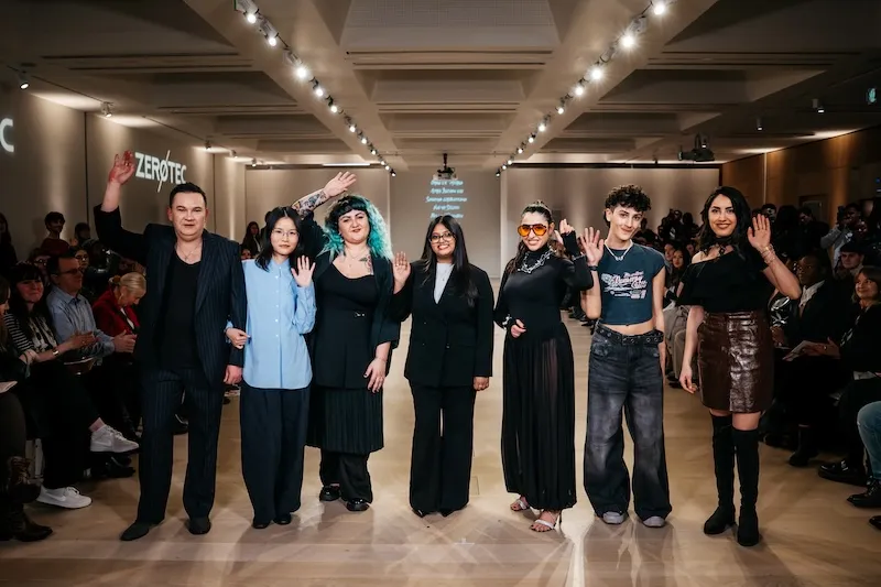 Minoo Fazeli on the catwalk at LFW 2026