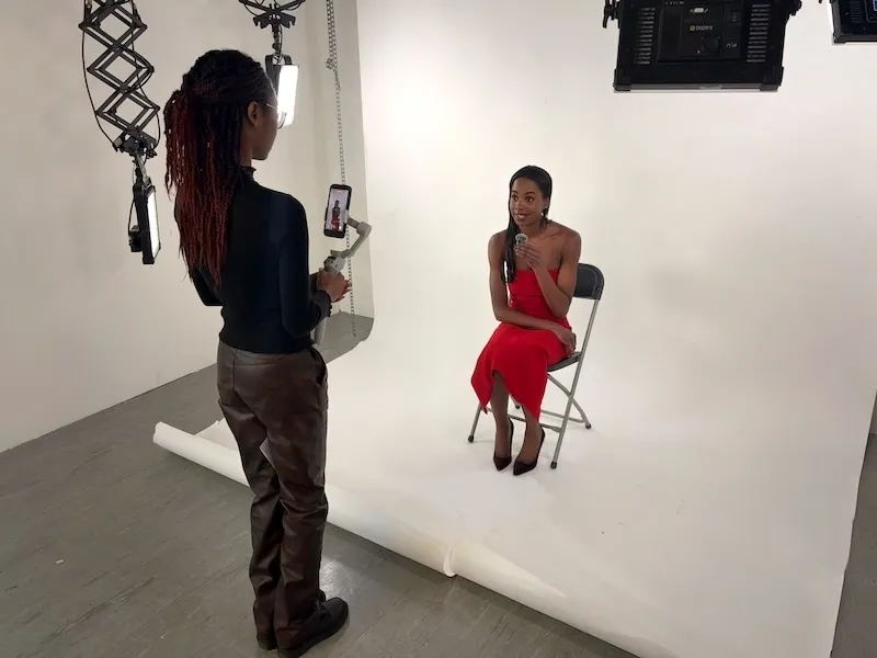 Sakaynah Hunter being interviewed for UCA