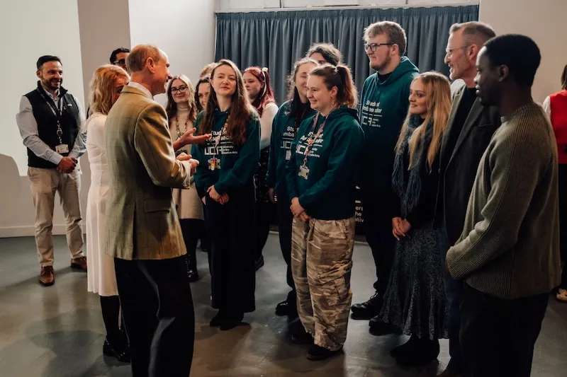 The Duke of Edinburgh meets students and alumni at his visit to University for the Creative Arts (UCA) to celebrate 170 years and meet its next generation of creatives