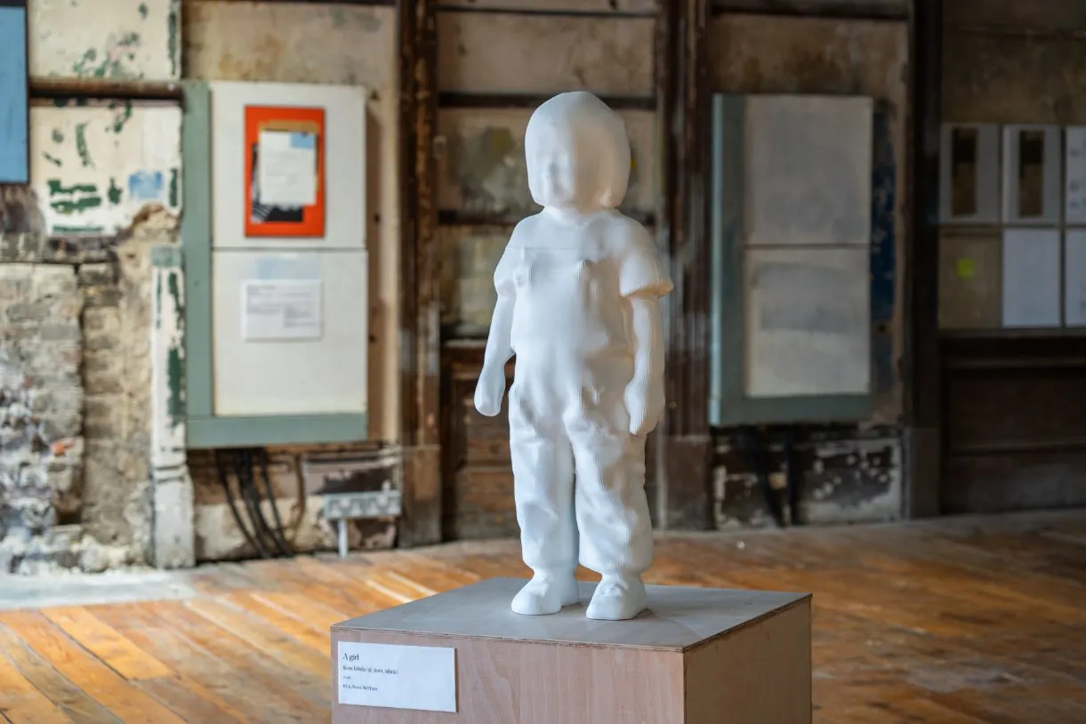 A sculpture of a child by Kota Ishida