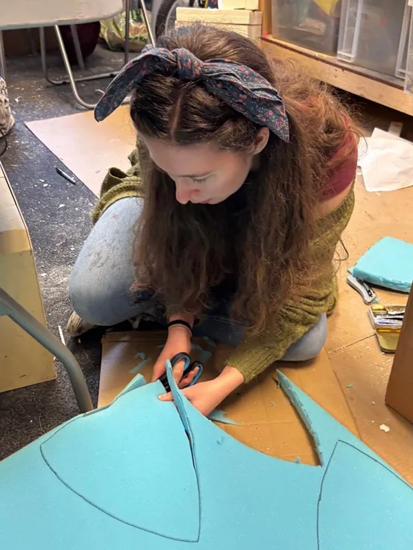 Beginning puppet making on a ScreenSkills Trainee Finder Placement – Bronte Mitc