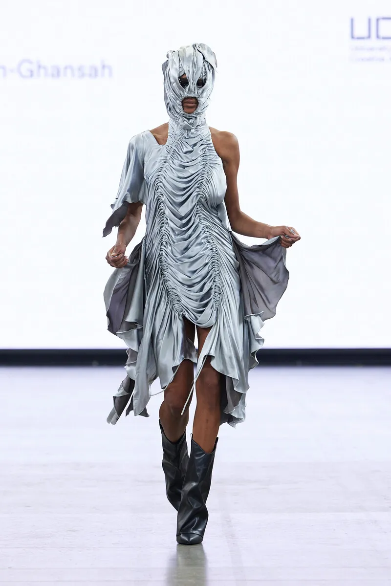 Graduate Fashion Week model on the catwalk