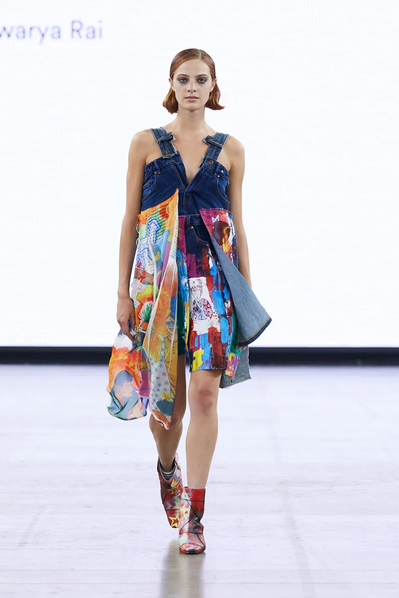 Graduate Fashion Week model on the catwalk