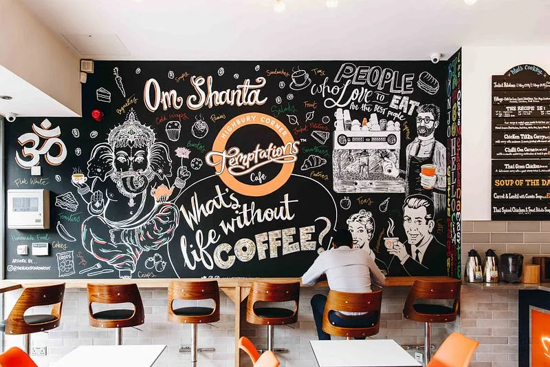 Final blackboard designed by Michael Tilley