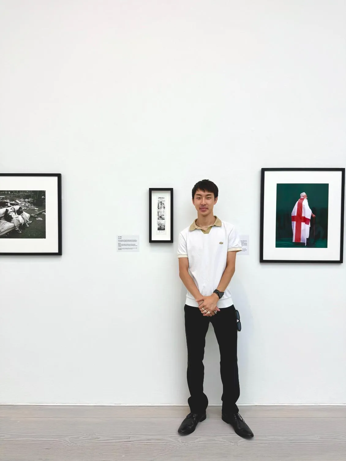 Kota Ishida posing in front of their installation