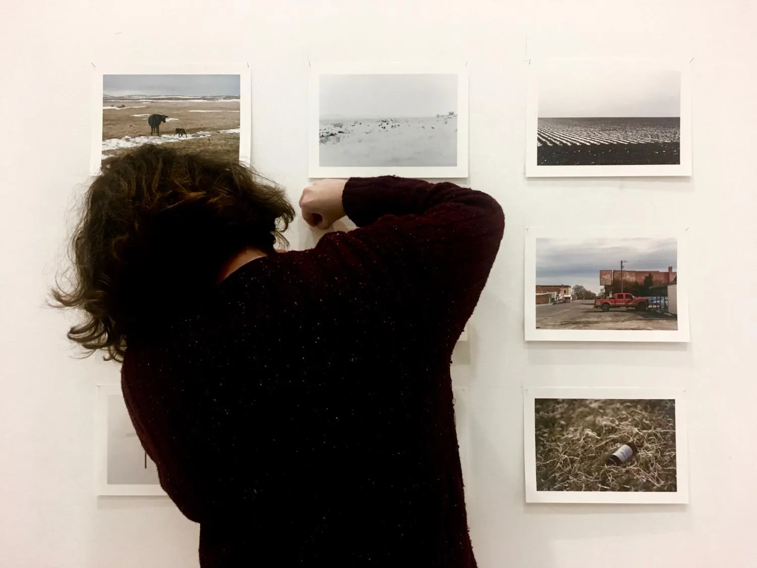 A selection or printed photographs used in Winter In Eden