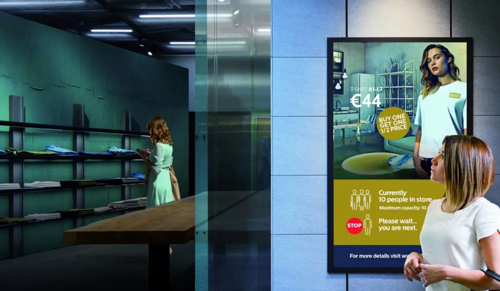 The Philips designed PeopleCount system for safer shopping. Picture courtesy of Philips