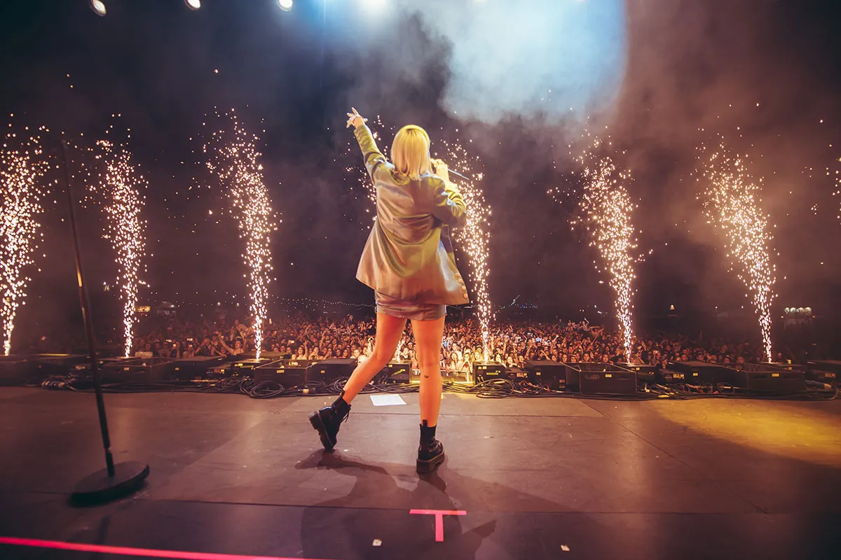 Singer Anne Marie is captured mid-performance by Phoebe Fox