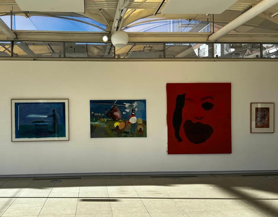 view of former UCA art collection display