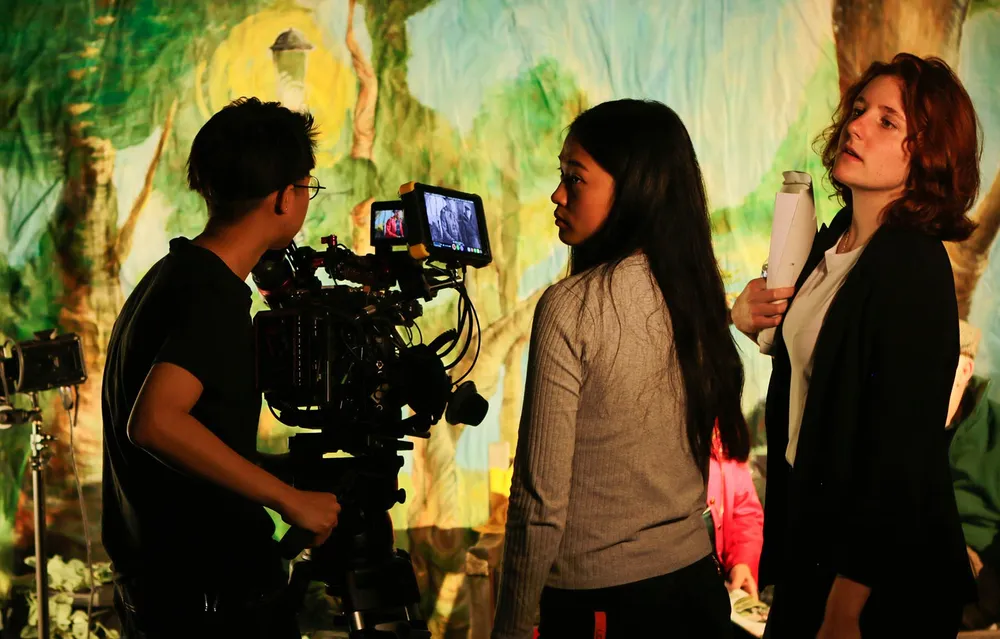 Anita Pico on set of her 'new creatives' film