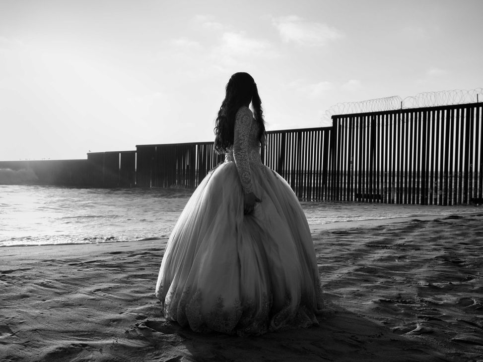 A Girl celebrating her Quinceanera along the US- Mexico Border Tijuana Mexico (2019)