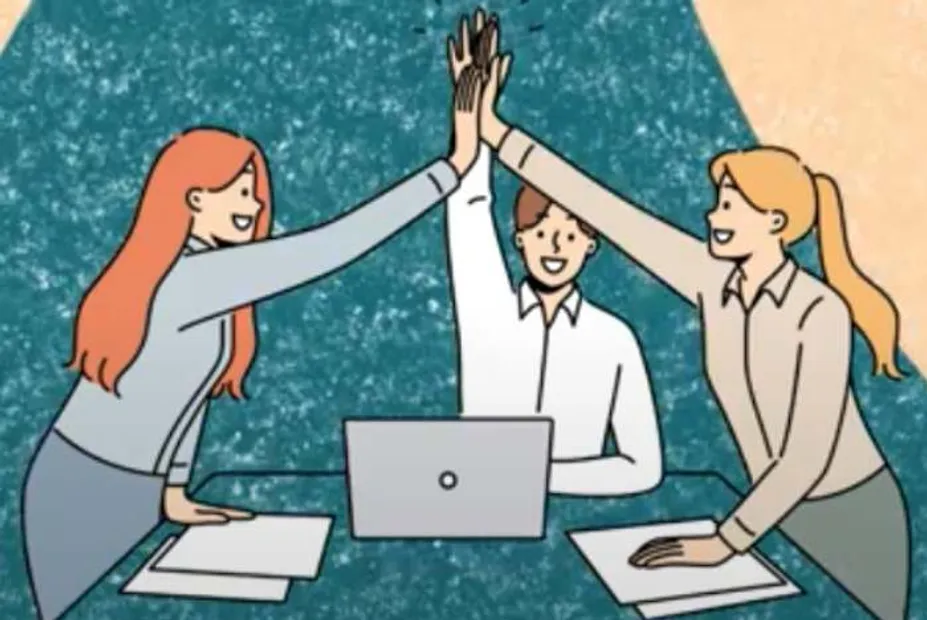 Illustration of a group study session