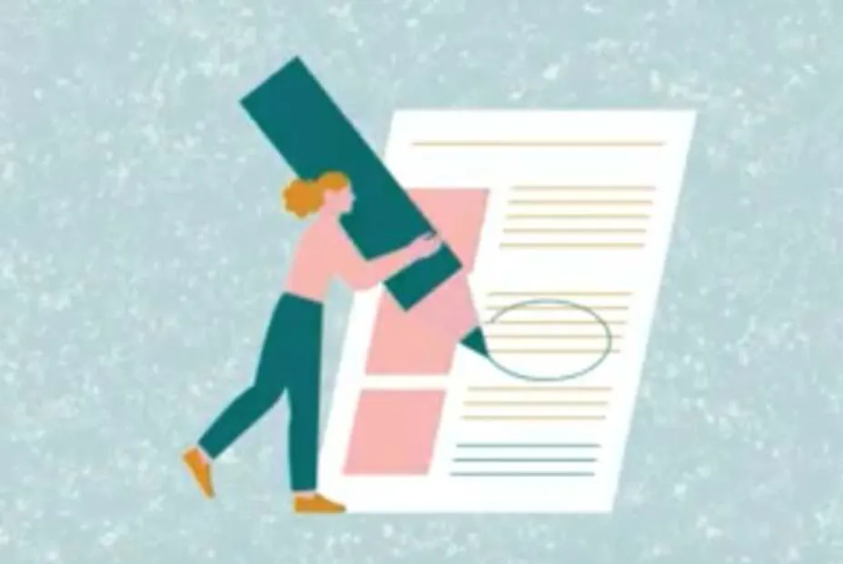 An illustration of someone drawing