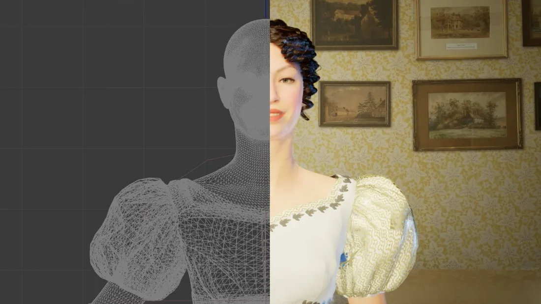 Work In Progress split of Lizzy avatar