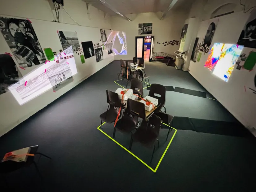 Set up of the Aldershot Mixtape gallery