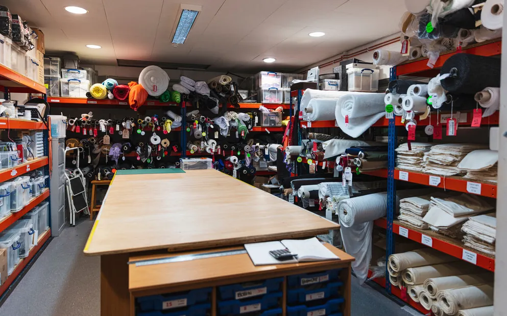 Interior of the Fabric Store