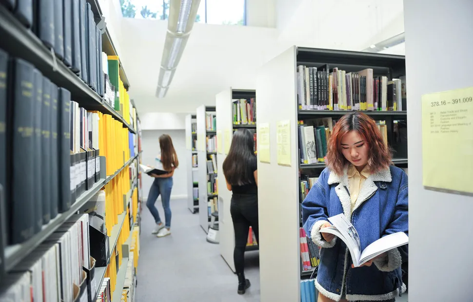 Student in UCA Epsom library