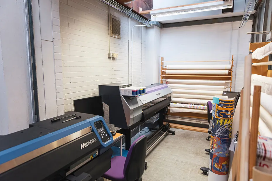 Interior of the Digital Fabric Printer