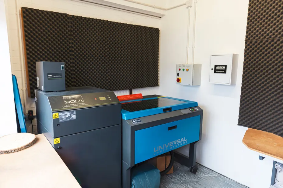 Interior of the Laser Cutter Room
