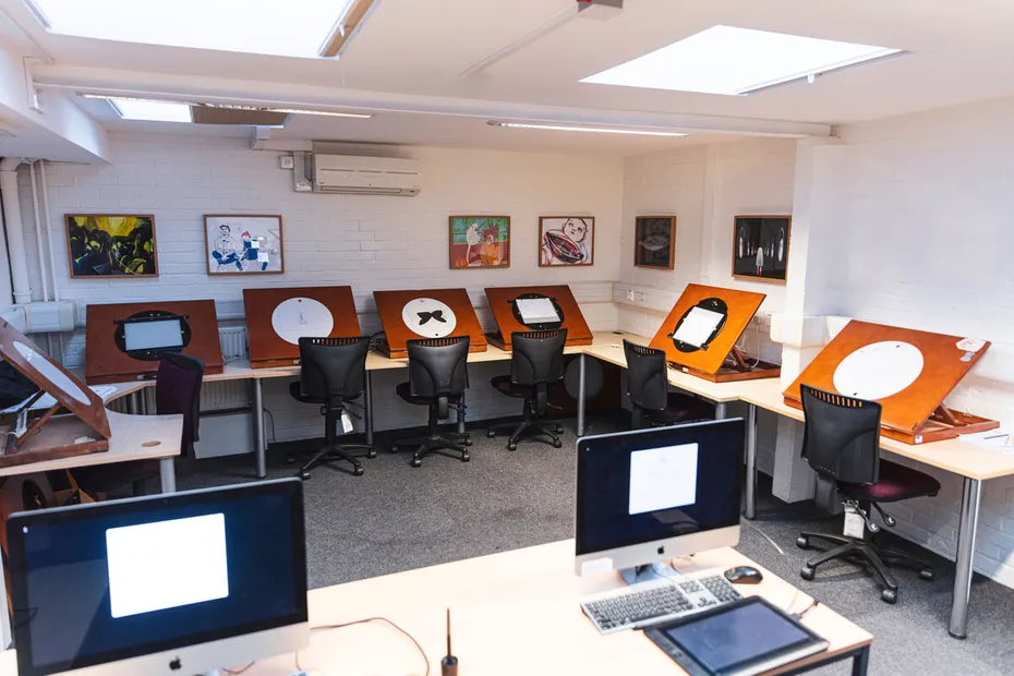 Interior of the Animation Lightbox IT studio