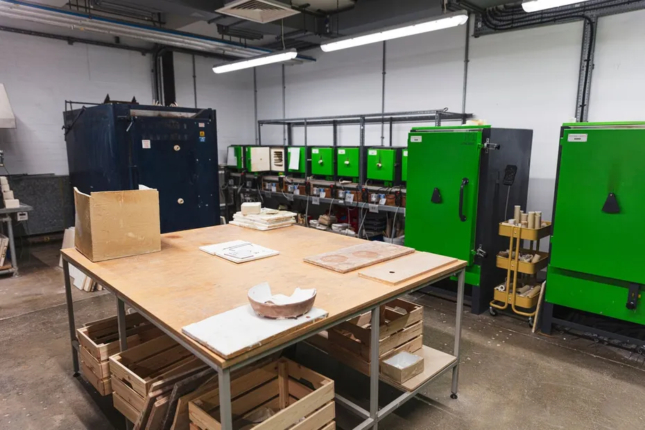 Interior of the Ceramics Kiln room