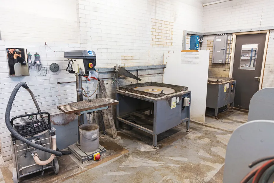 Interior of the Glass and Ceramic Cutting Workshop