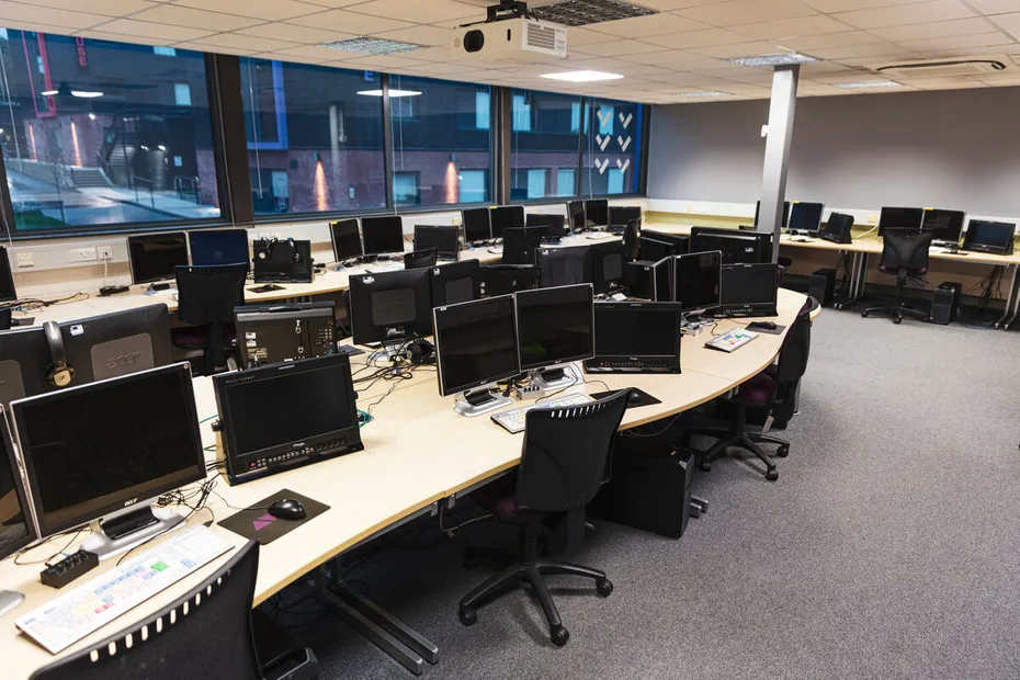 Interior of the AVID Offline Editing Suite